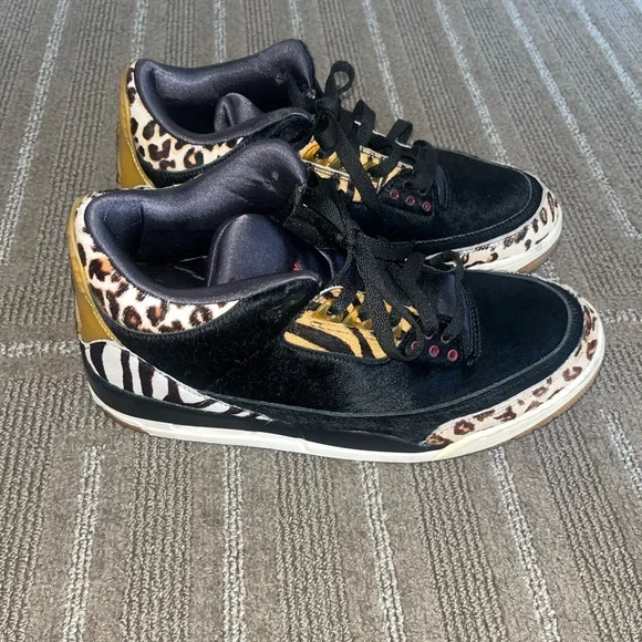 Air Jordan 3 Retro size 10.5 Animal Instinct shoes - Picture 3 of 6